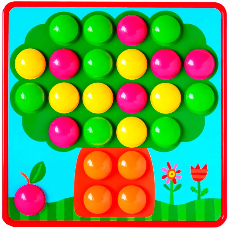 Askato, Genialny dzieciak, guzikowy trening małej rączki, mozaika, 45 elementów