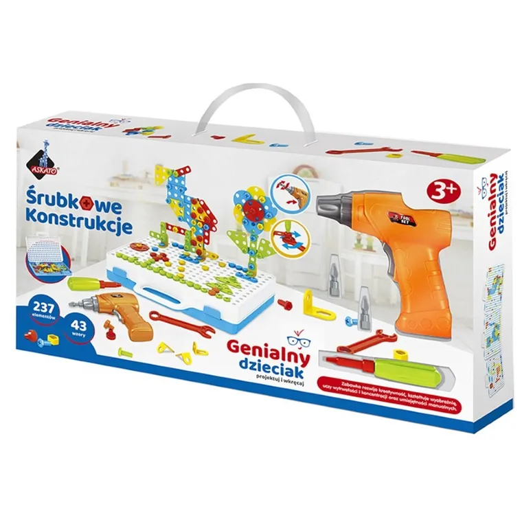 Askato, Genialny dzieciak, śrubkowe konstrukcje, zestaw majsterkowicza