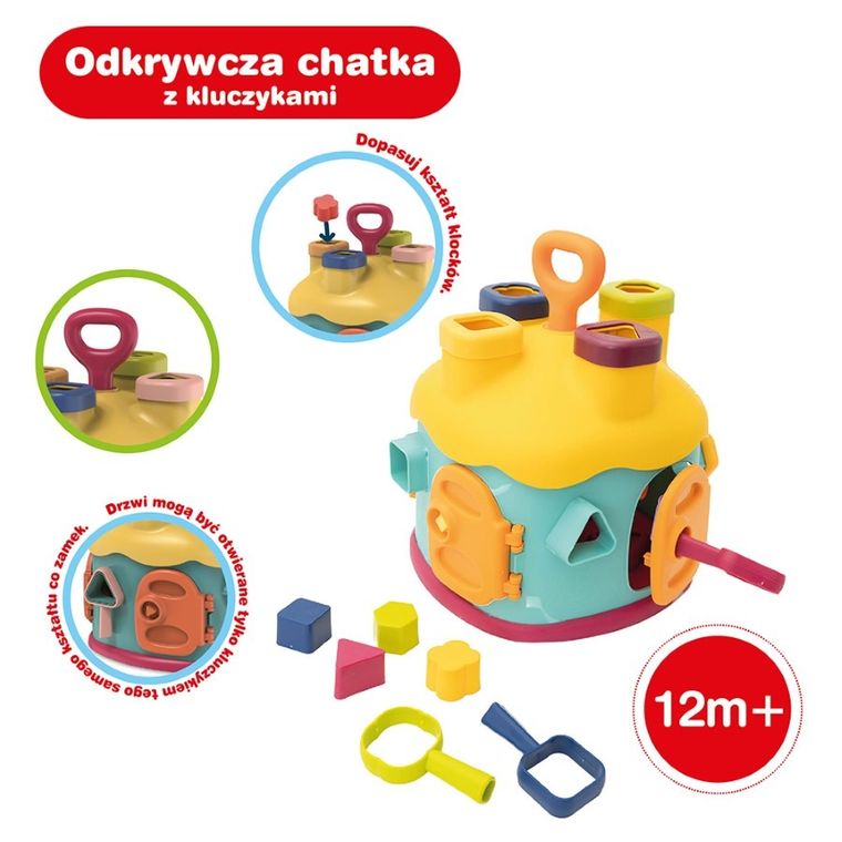 Askato, odkrywcza chatka z kluczykami, sorter