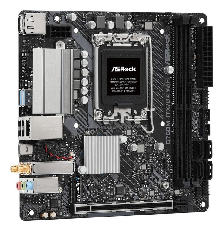 ASRock, płyta główna, B760M-ITX D4 WIFI s1700 2DDR4 mITX M.2 USB-C