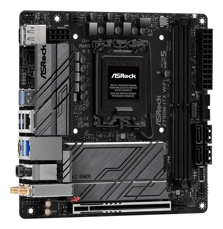 ASRock, płyta główna, Z790M-ITX WIFI S1700 2DDR5 HDMI M.2 mITX
