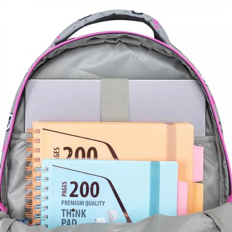 Astra, plecak szkolny, 3-komorowy, Panda