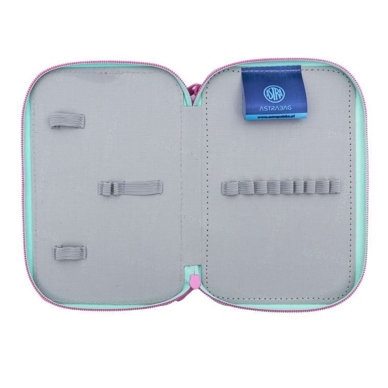 Astrabag, piórnik rozkładany, podwójny, Minty Pandas