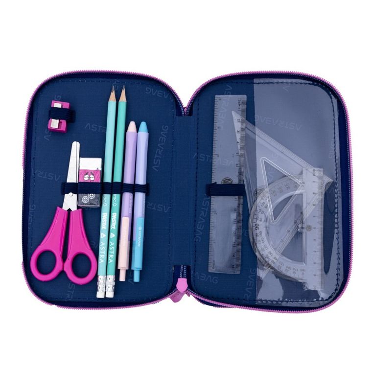 Astrabag, piórnik rozkładany, potrójny, z wyposażeniem, Sweet Koala