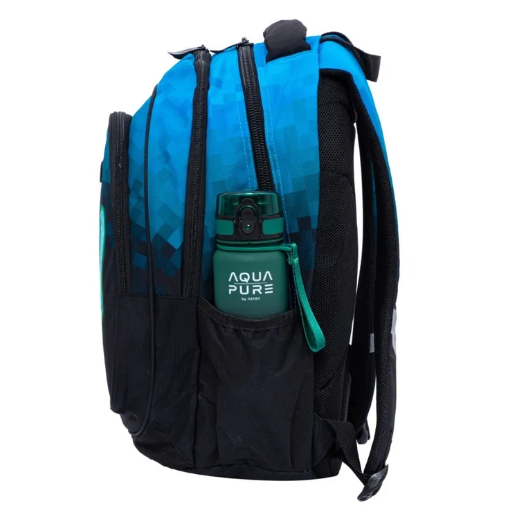 Astrabag, plecak szkolny, 3-komorowy, Blue Pixel