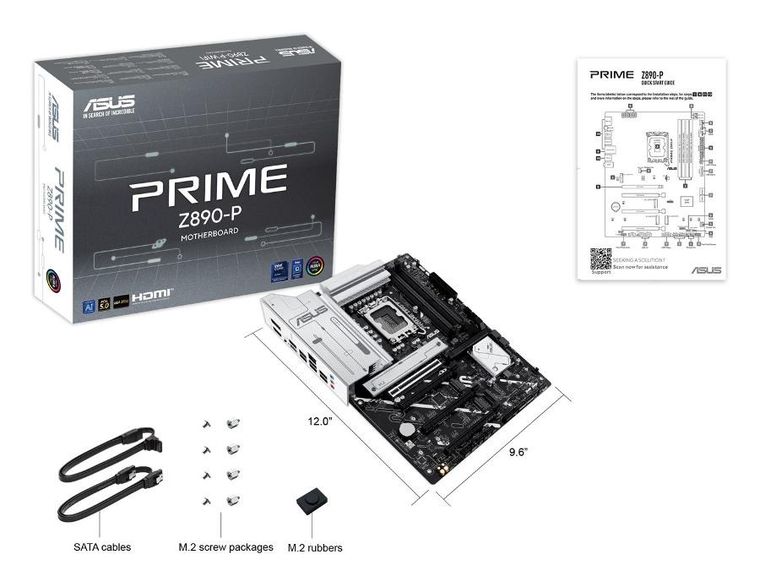 Asus, płyta główna, PRIME Z890-P s1851 4DDR 5 DP/HDMI/DP/TB4 ATX /90MB1I50-M0EAY0