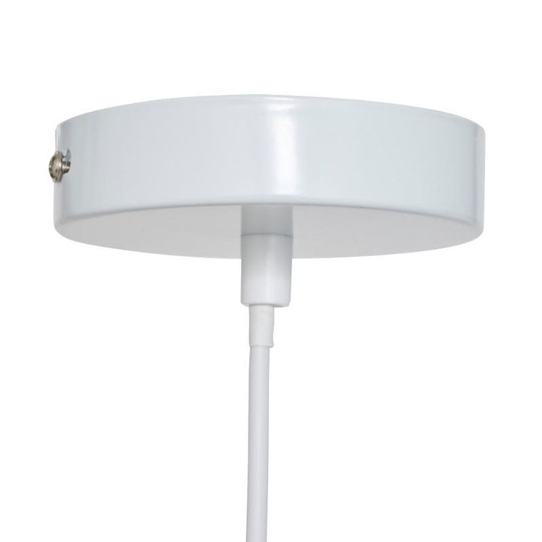Atmosphera, Adelia, lampa wisząca z bawełny, biała, 58-56-100 cm