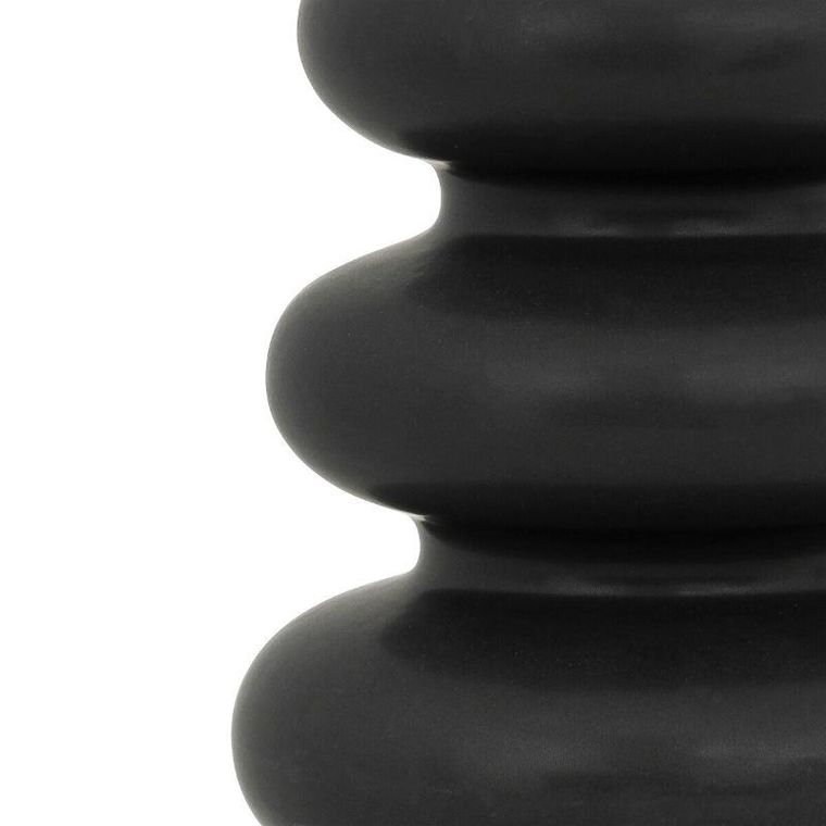 Atmosphera, ceramiczny wazon, Clothilde, 25 cm, czarny