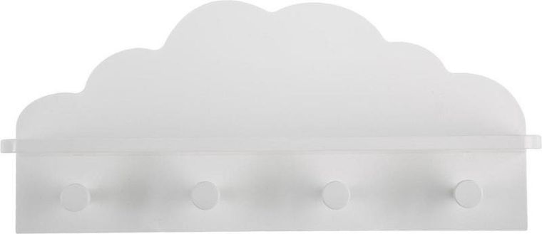 Atmosphera for kids, Cloud, półka z 4 wieszakami, 48-22-12 cm