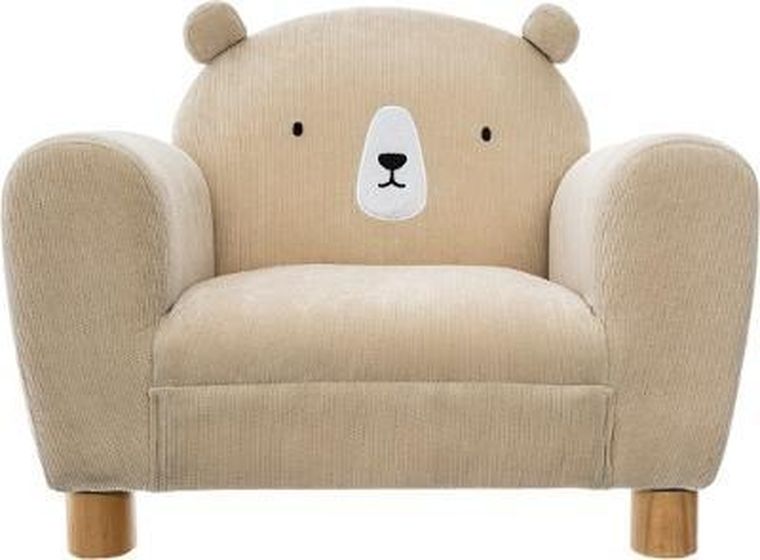 Atmosphera for kids, fotel dla dzieci, z oparciem, miś