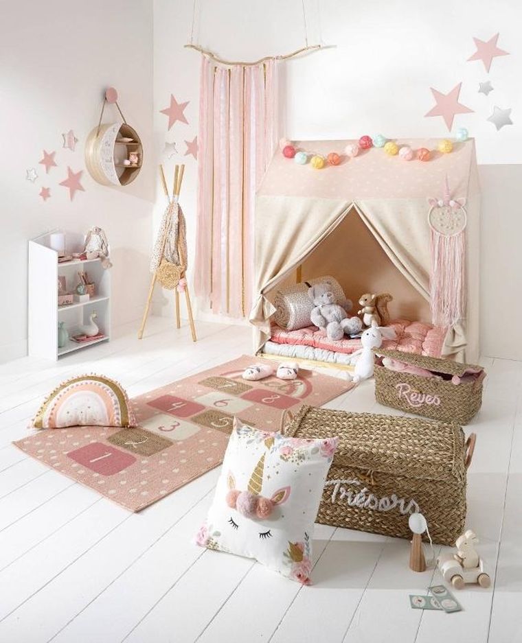 Atmosphera for kids, poduszka dekoracyjna do pokoju dziecka, jednorożec, 40-40 cm