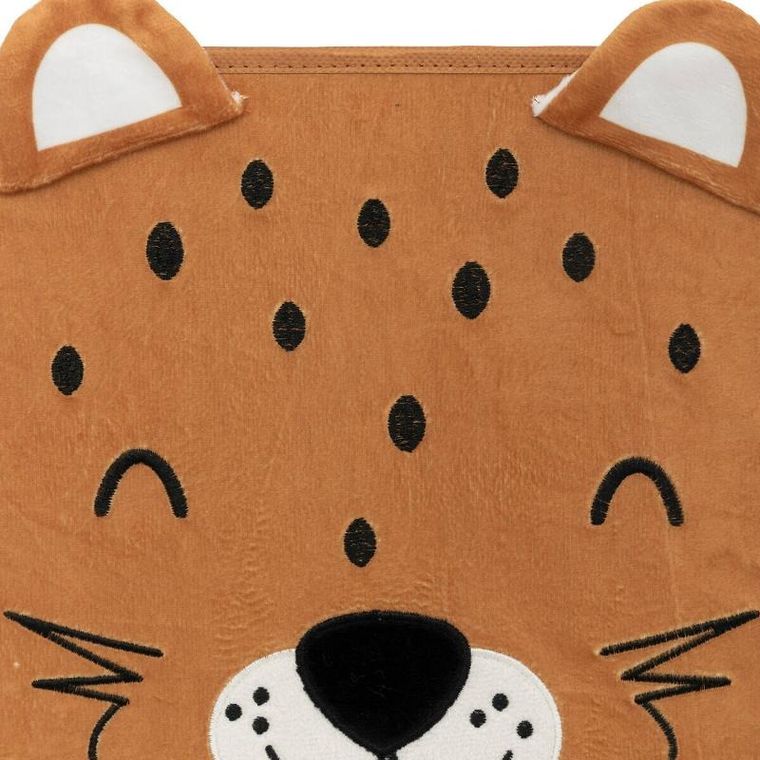 Atmosphera for kids, pojemnik na zabawki z uszkami, leopard, 29-29-29 cm