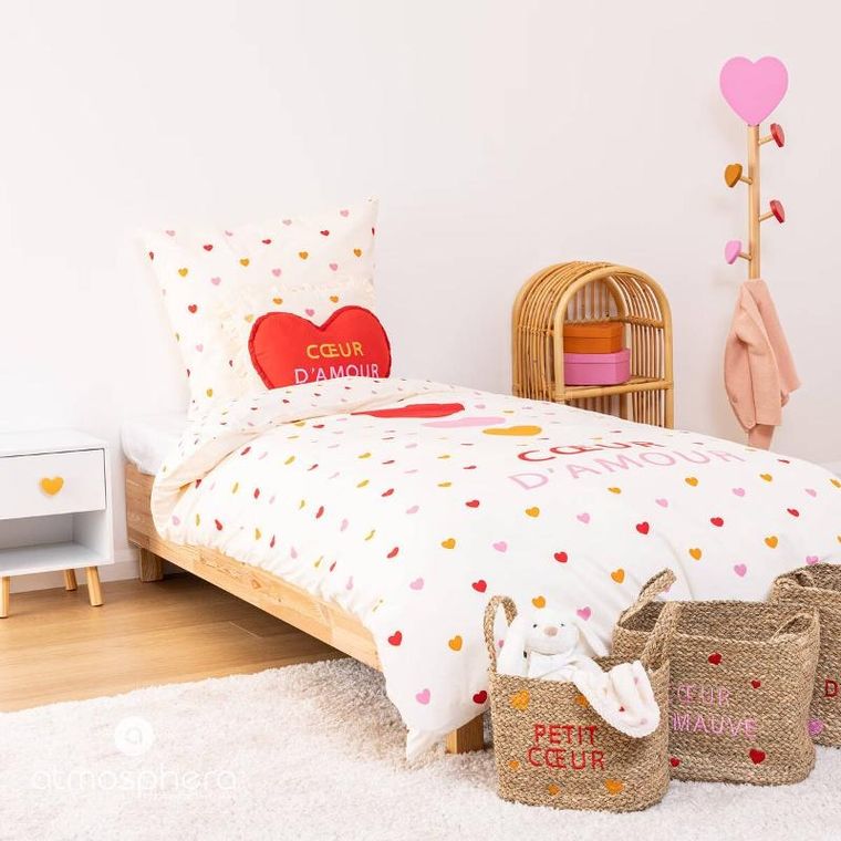 Atmosphera for kids, wieszak stojący dla dzieci, love, haczyki serduszka, 135 cm