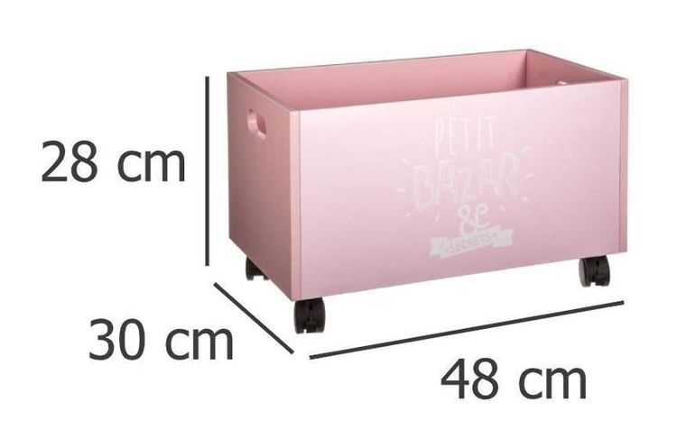 Atmosphera for kids, wózek, kufer na zabawki 48-30-28 cm