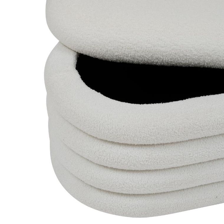 Atmosphera, Giulia Boucle, siedzisko do przedpokoju, ze schowkiem, 110-46-40,5 cm