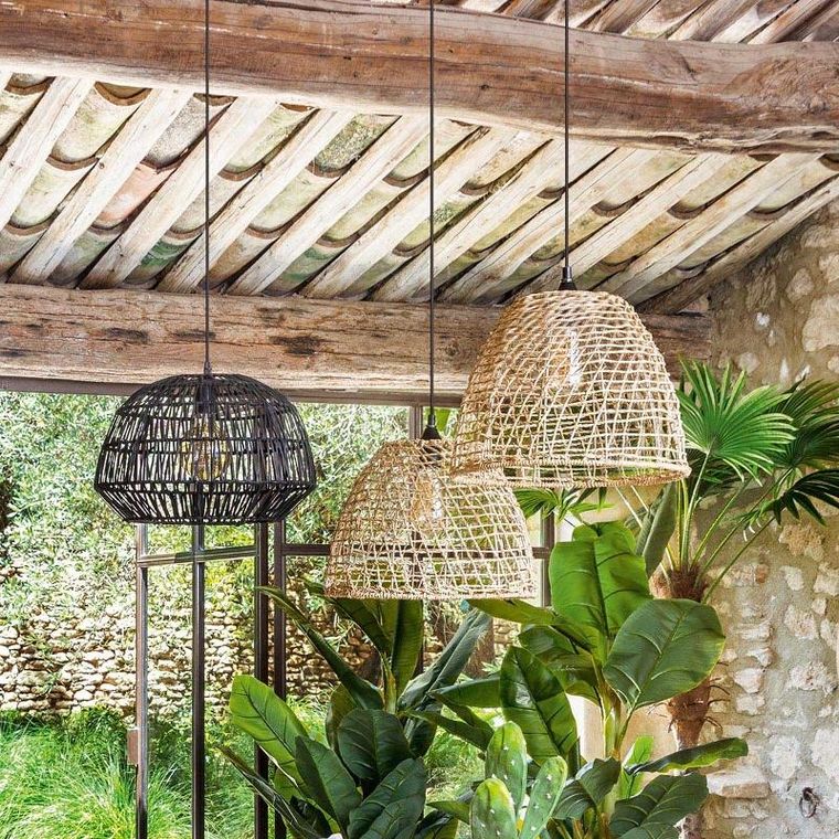 Atmosphera, klosz z trawy morskiej, Jada, lampa stożkowa, Ø 28,5 cm