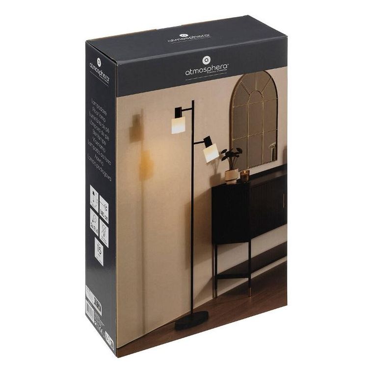 Atmosphera, lampa podłogowa, Tais, metalowa, 143 cm