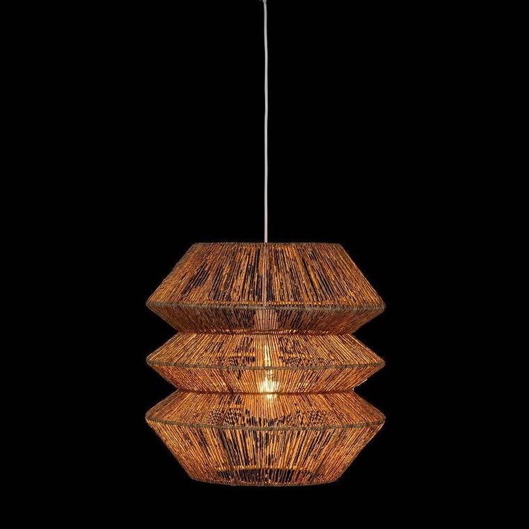 Atmosphera, Liza, lampa wisząca nad stół, klosz z plecionki juta, średnica 38 cm
