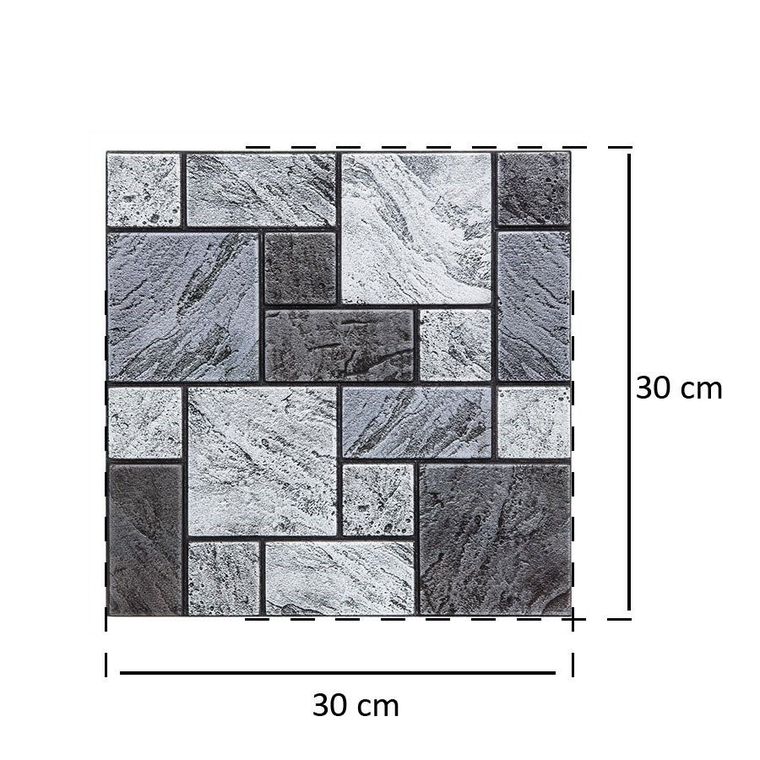 Atmosphera, naklejki ścienne z pcv do kuchni, imitacja kamienia, 30-30 cm, 2 szt.