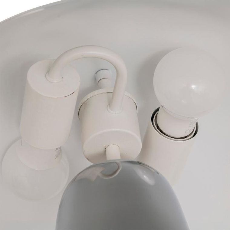 Atmosphera, Omia, lampa nocna grzybek, srebrna, wys. 34 cm