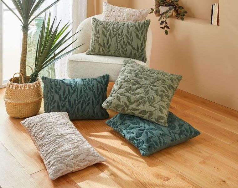 Atmosphera, poduszka dekoracyjna, Letho, listki, 50-50 cm