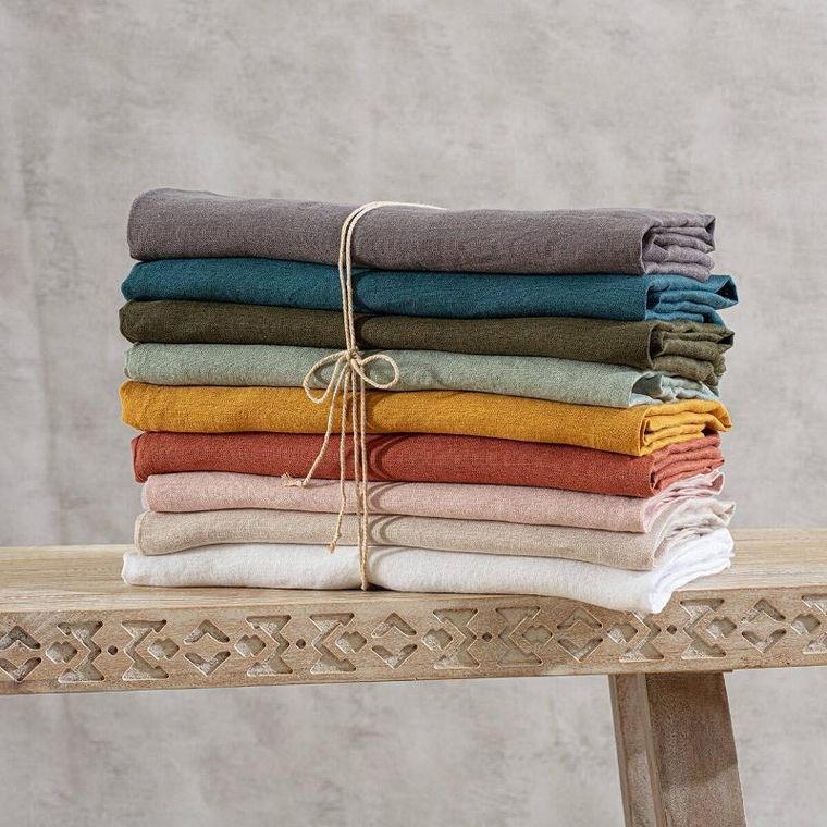 Atmosphera, poszewka na poduszkę, lniana, 65-65 cm