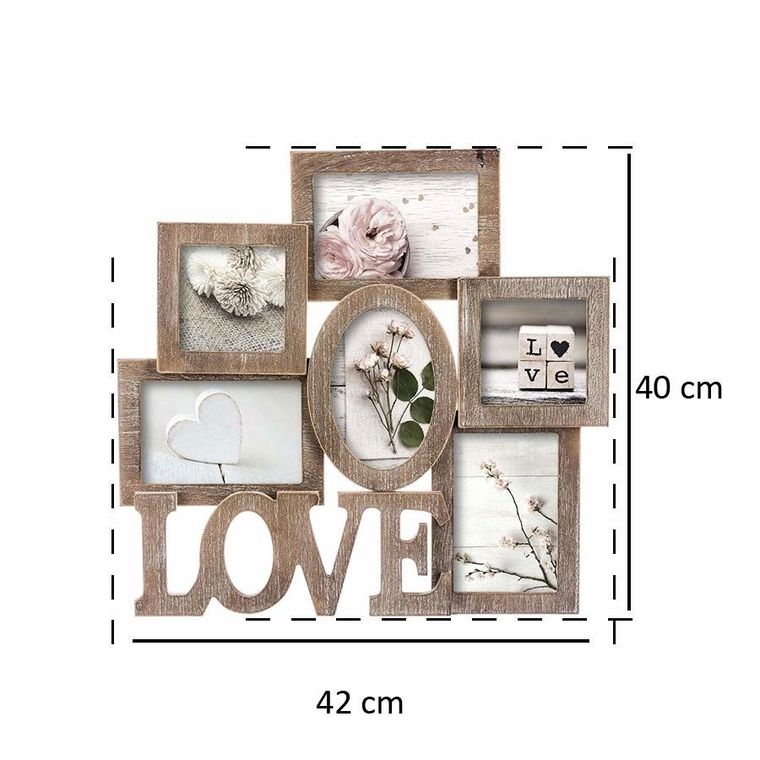 Atmosphera, ramka Love z miejscem na 6 fotografii
