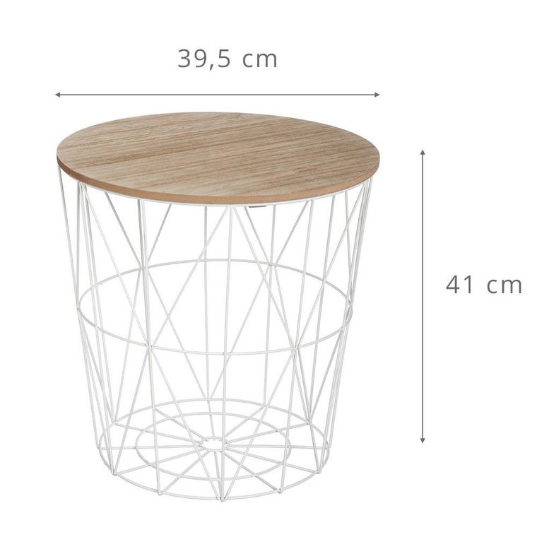 Atmosphera, stolik kawowy z funkcją schowka, biały
