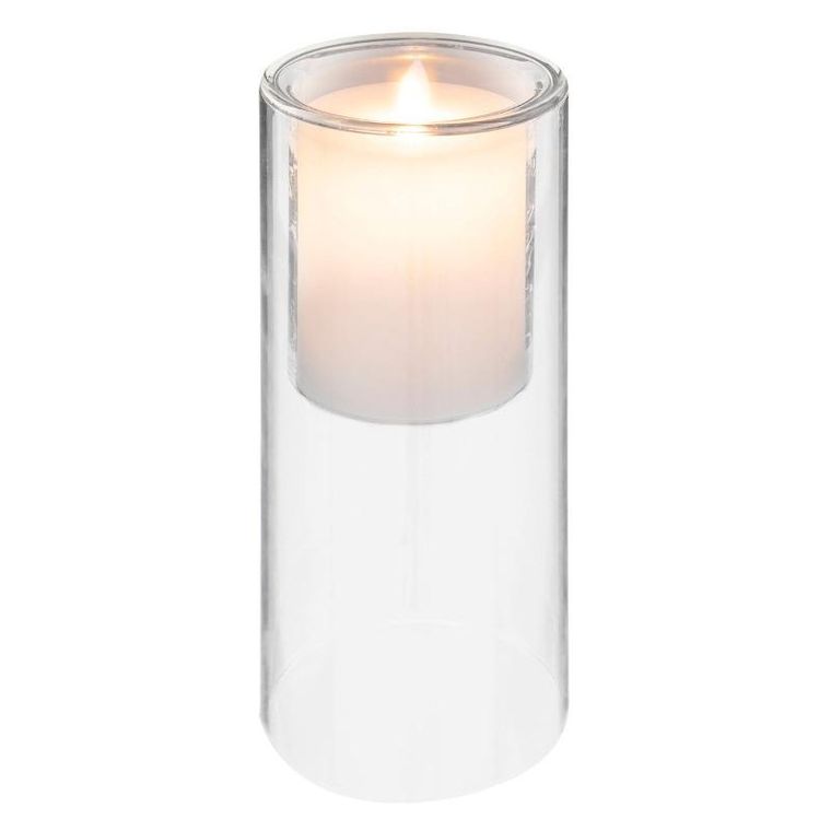 Atmosphera, świece elektryczne LED w szklanych stojakach, 3 szt.