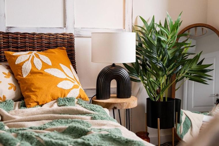 Atmosphera, sztuczna palma jak żywa w doniczce z plecionki, wys. 80 cm