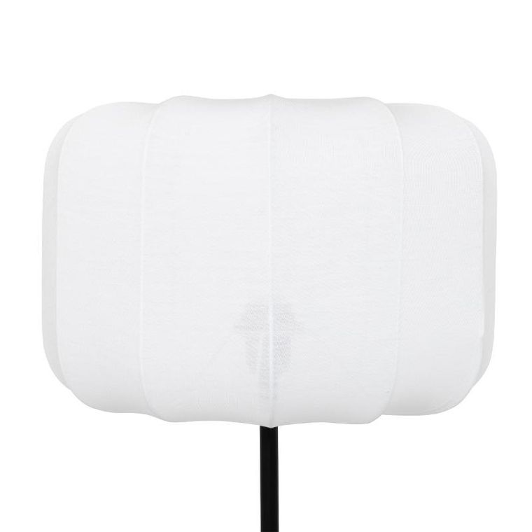 Atmosphera, Tobie, lampka stojąca do salonu z bawełnianym abażurem, 37-150 cm