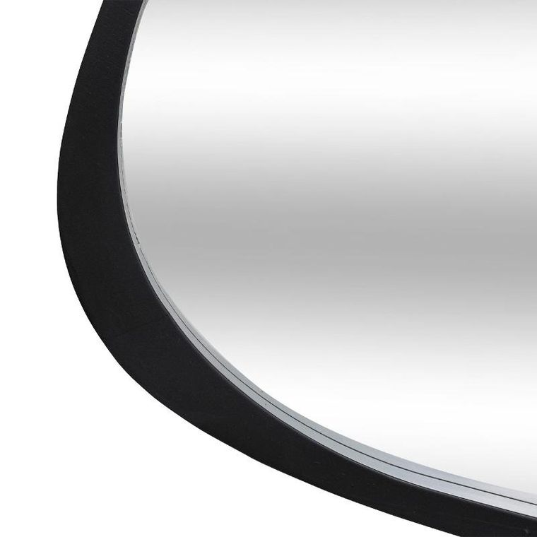 Atmosphera, Wayne, lustro ścienne organiczne w czarnej ramie, 56,5-63 cm