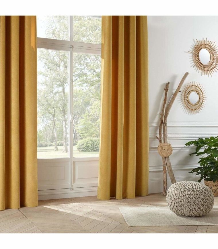 Atmosphera, zasłona gotowa do salonu, Memo, 140-260 cm, żółty