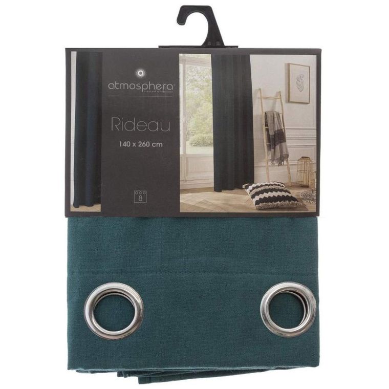 Atmosphera, zasłona gotowa na przelotkach, Panama, 140-260 cm, morska