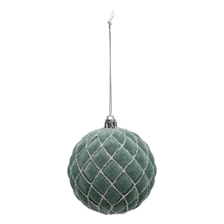 Atmosphera, zestaw bombek z brokatowym wzorem, 8 cm