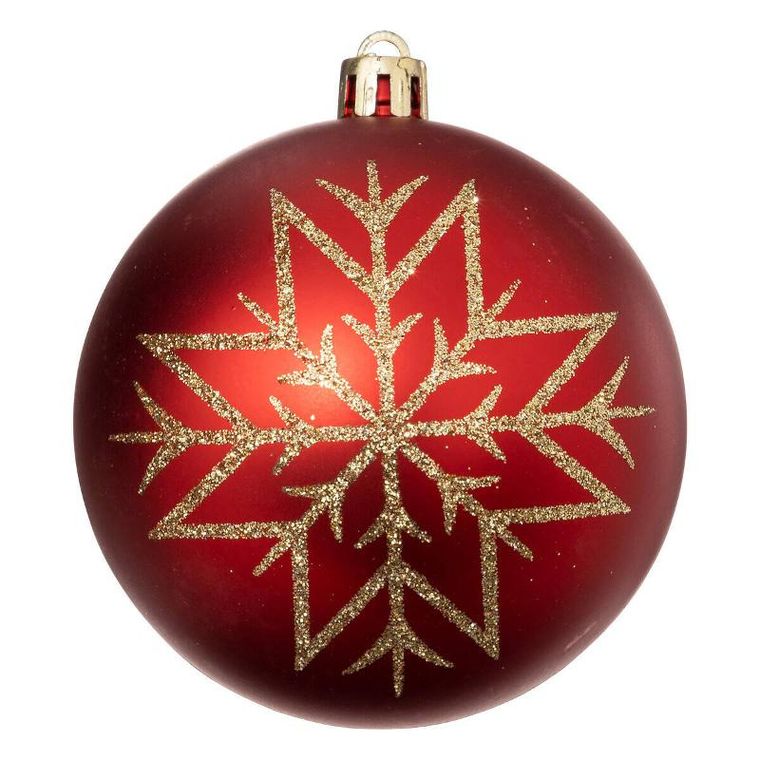 Atmosphera, zestaw bombek ze złotymi zdobieniami, 8 cm