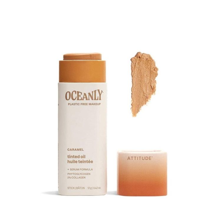 Attitude, Oceanly, olejek koloryzujący, tined oil serum, Caramel, 12 g