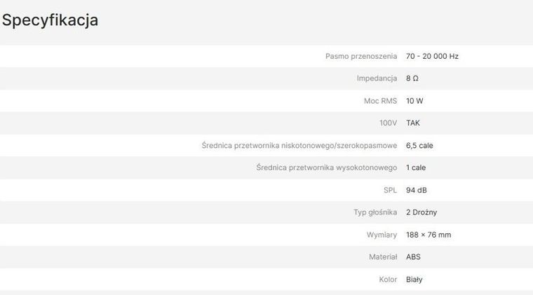 Avtek, głośnik sufitowy, CS 606