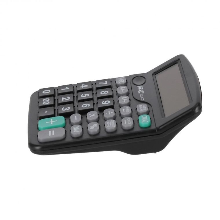 Axel, kalkulator biurowy, czarny, 12 cyfrowy wyświetlacz