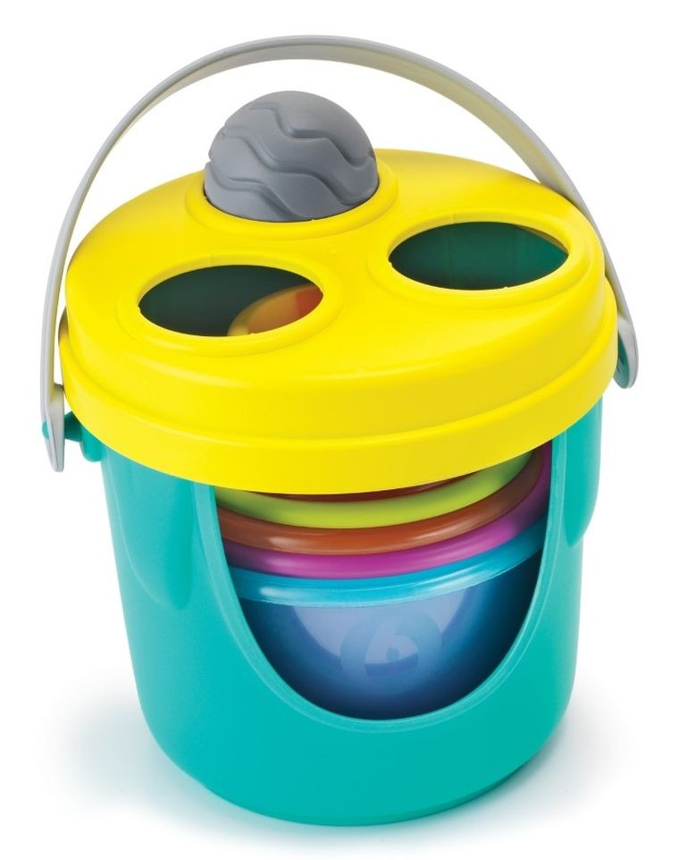 B-Kids, Żyrafkowa Wieża XL, kubeczki, 14 elementów