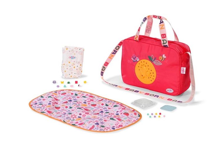 Baby Born, Changing Bag Pinplay, torba z akcesoriami do przewijania lalek