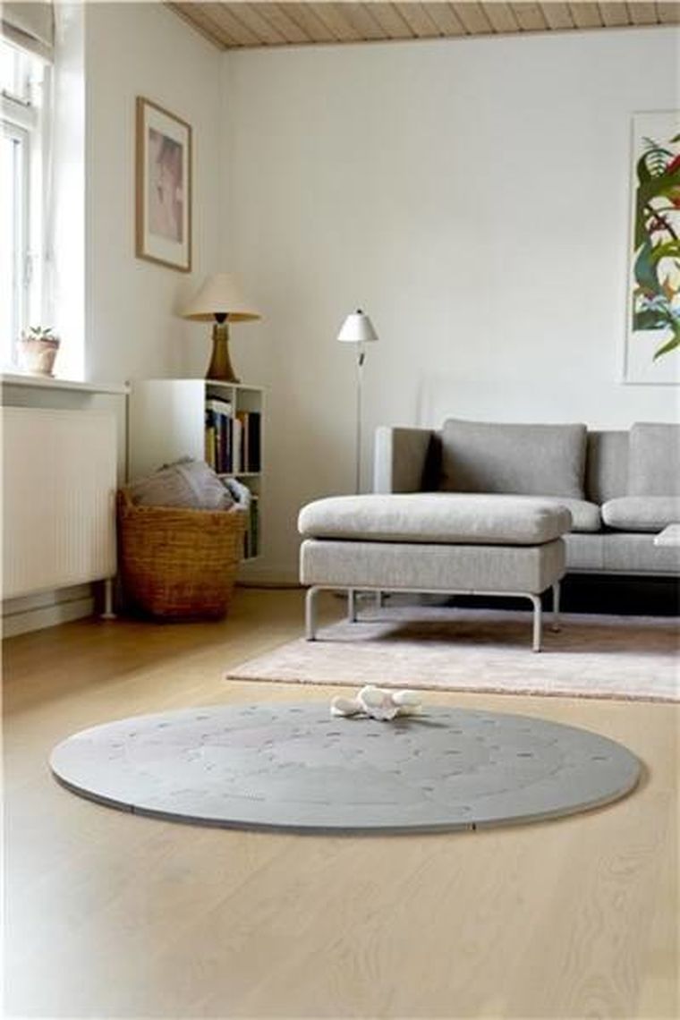 Baby Dan, mata piankowa do zabawy, okrągła, szara