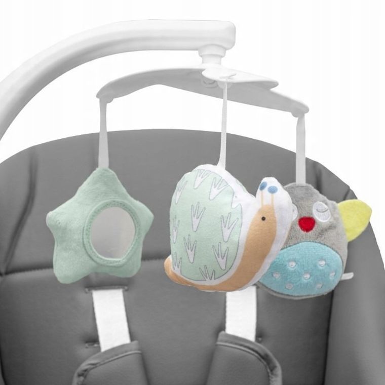 Baby Mix, krzesełko do karmienia i huśtawka, 2w1, grey