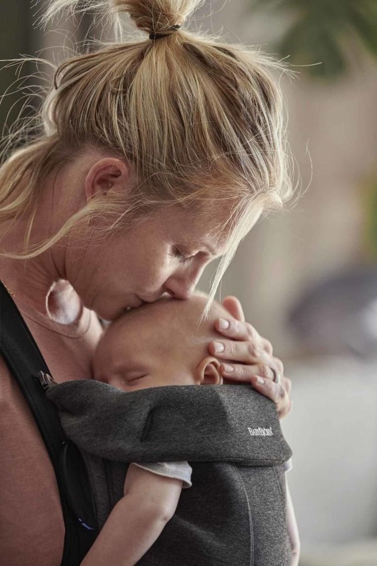 BabyBjörn, Mini 3D Jersey, nosidełko, szaroczarne