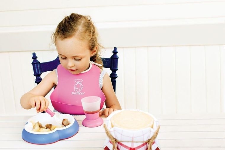 BabyBjörn, śliniaki, zielony i różowy