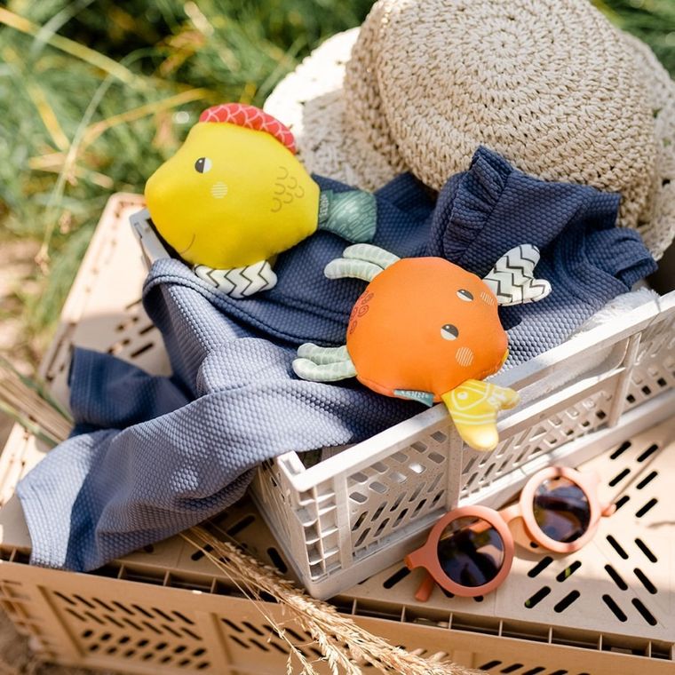 BabyFehn, Chlap i się baw, krab i rybka, zestaw, zabawki do kąpieli