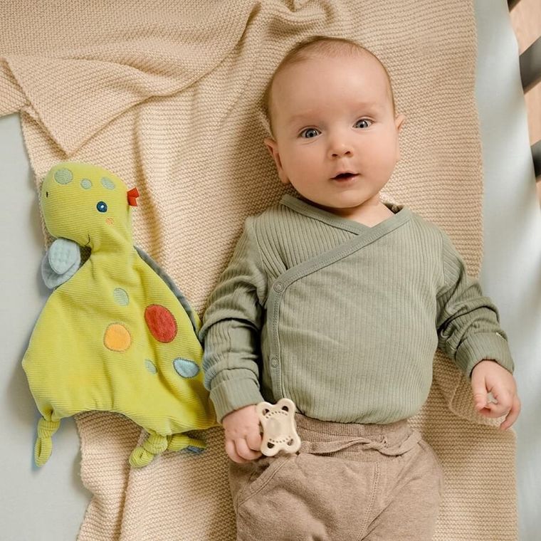 BabyFehn, Wesoły Dinozaur, pierwsza maskotka, pacynka