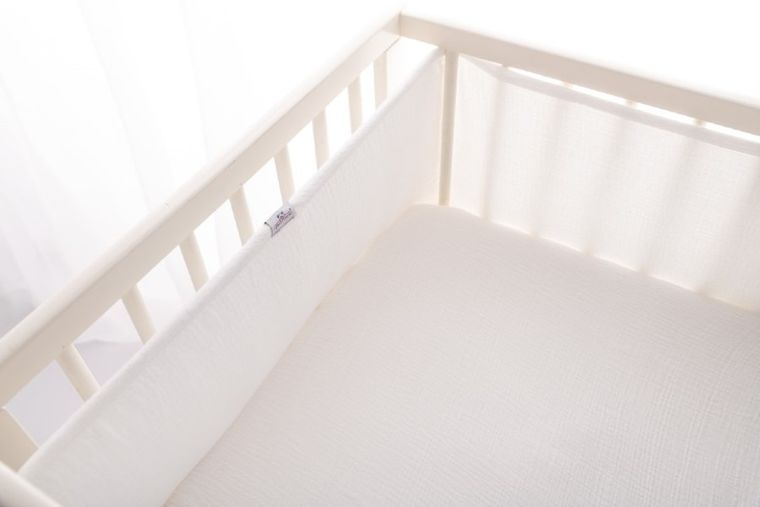 BabyMatex, Bump Air Muslin, ochraniacz do łóżeczka, biały, 180-30cm