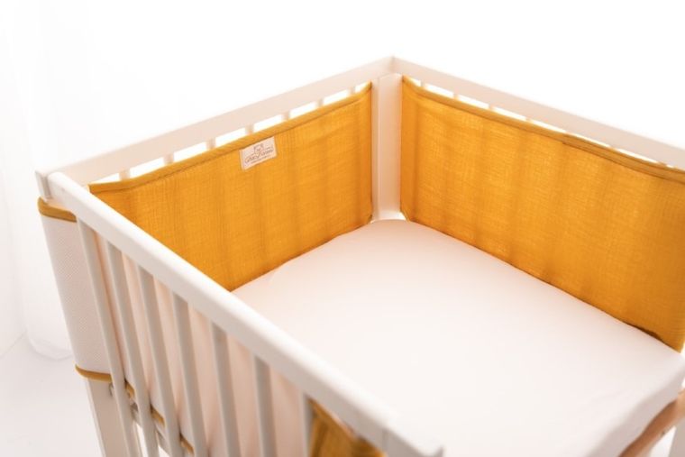 BabyMatex, Bump Air Muslin, ochraniacz do łóżeczka, miodowy, 180-30cm