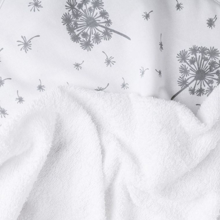 Babymatex, Maxi, niemowlęce okrycie kąpielowe frotte, biały, 100-100 cm